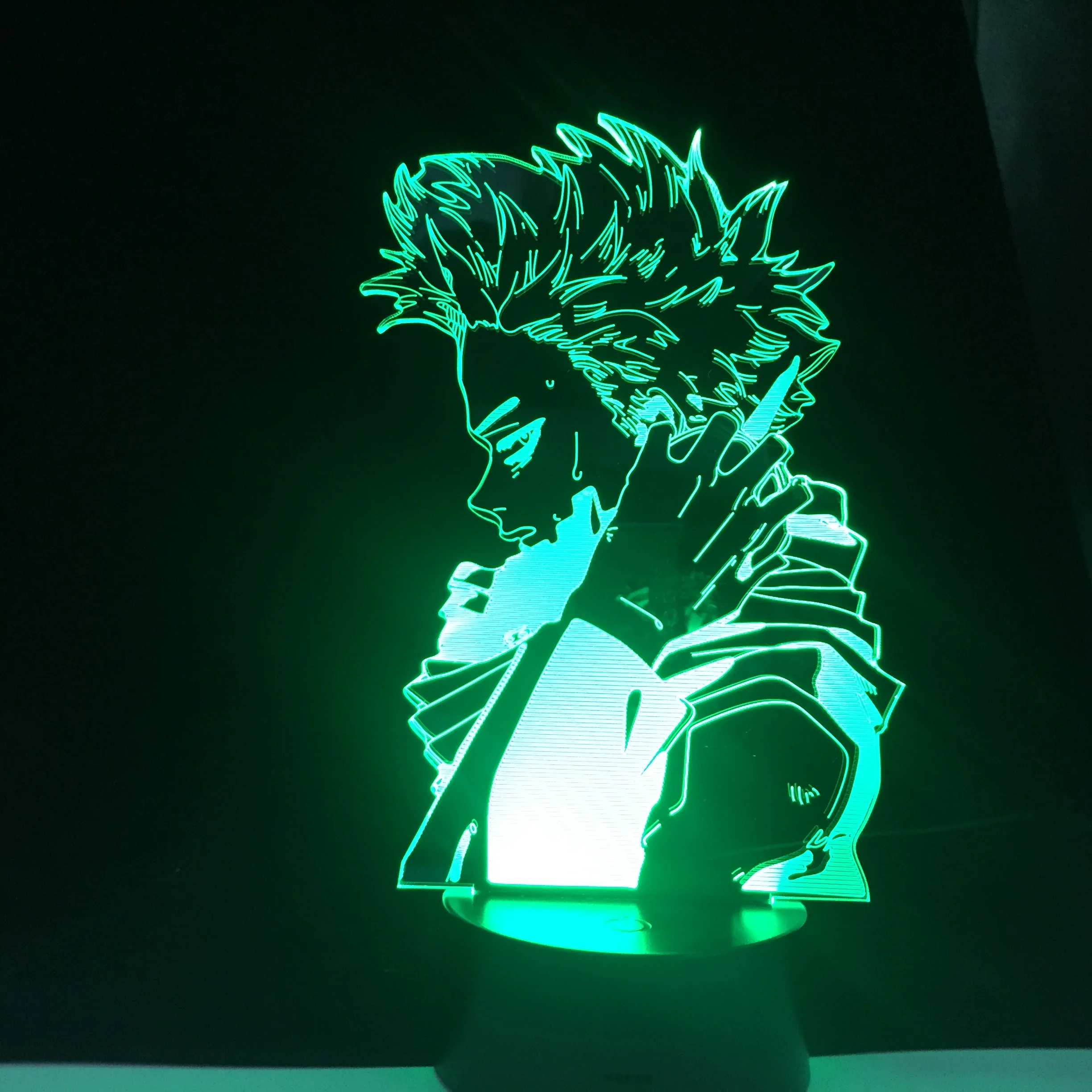 Ночник в стиле аниме HITOSHI SHINSO MY HERO ACADEMIA лампа с 3D подсветкой боку меняющаяся