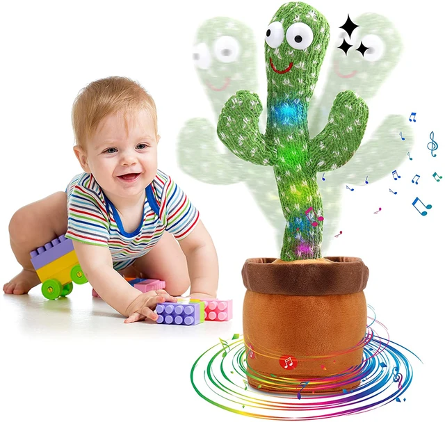 Dancing Cactus 120 Song Speaker Talking Voice Repeat Wriggle Dancing Sing Toy Talk Plushie Stuffed Toys for Baby Adult Xmas Gift 1