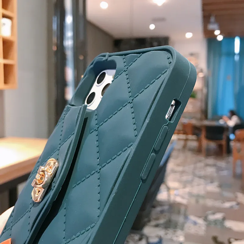 Чехол-кошелек для iPhone 11 Pro XS Max XR X 8 7 Plus 6S 6 Plus Мягкий силиконовый чехол s Сумочка для карт кошелек чехол для телефона Длинная цепочка