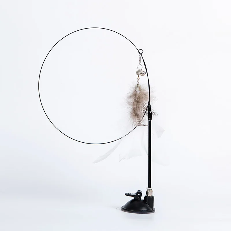 Simulation Bird Interactive Cat Toy Funny Feather Bird with Bell Cat Stick Toys for Kitten Playing Teaser Wand Toy Cat Supplies 