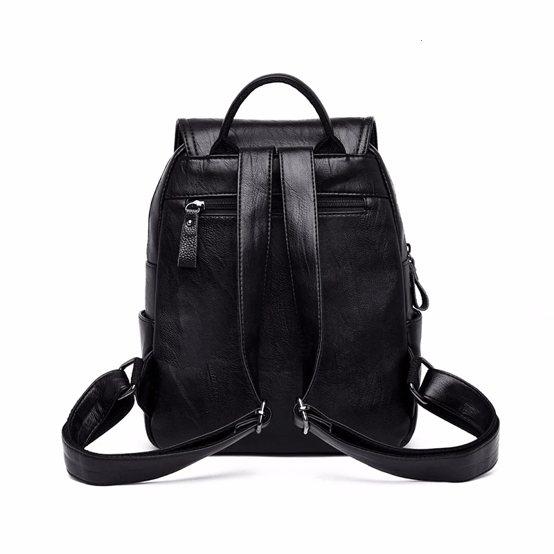 Женские кожаные рюкзаки для девочек, Sac A Dos Femme, школьные сумки для девочек, Дамский рюкзак большой емкости, повседневный женский рюкзак