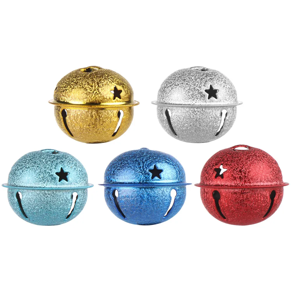multicolor 5 шт Разноцветные свободные металлические бусины колокольчики Колокольчик для елки рождественские подвесные Подвески праздничные украшения шары поделки своими руками - Цвет: multicolor