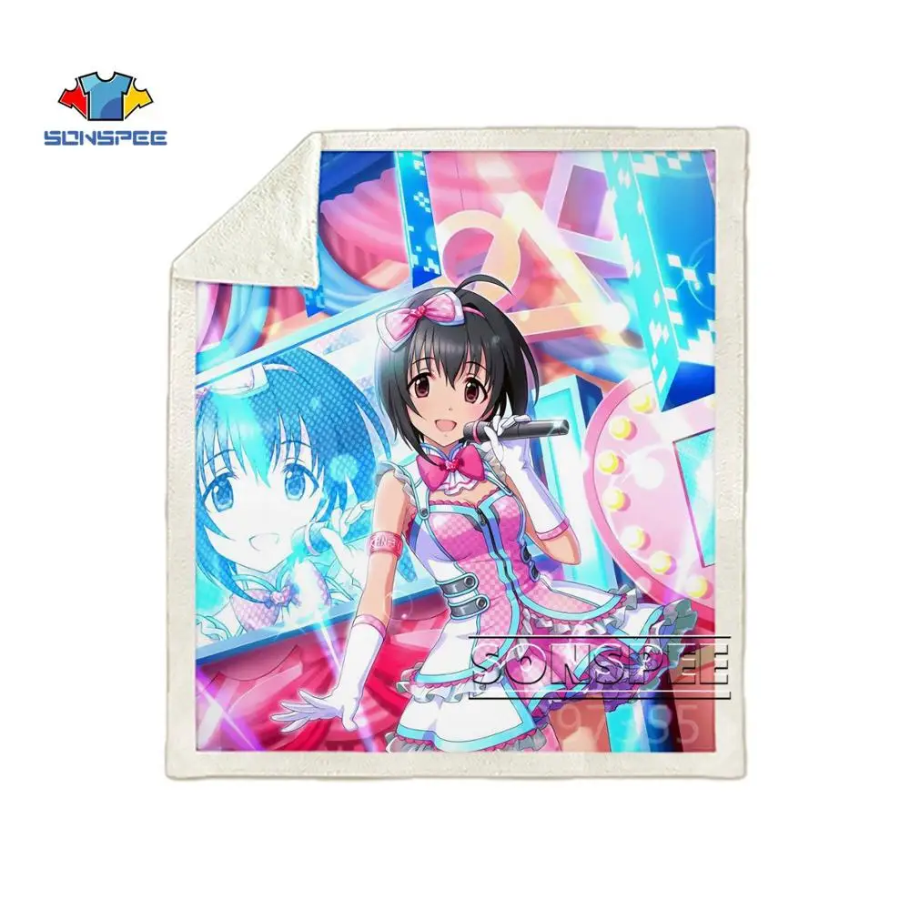 SONSPEE Idol Master Золушка девушка Harajuku ребенок взрослый 3d принт одеяло диване пододеяльник зимнее теплое постельное белье офисное одеяло для короткого сна - Цвет: 10