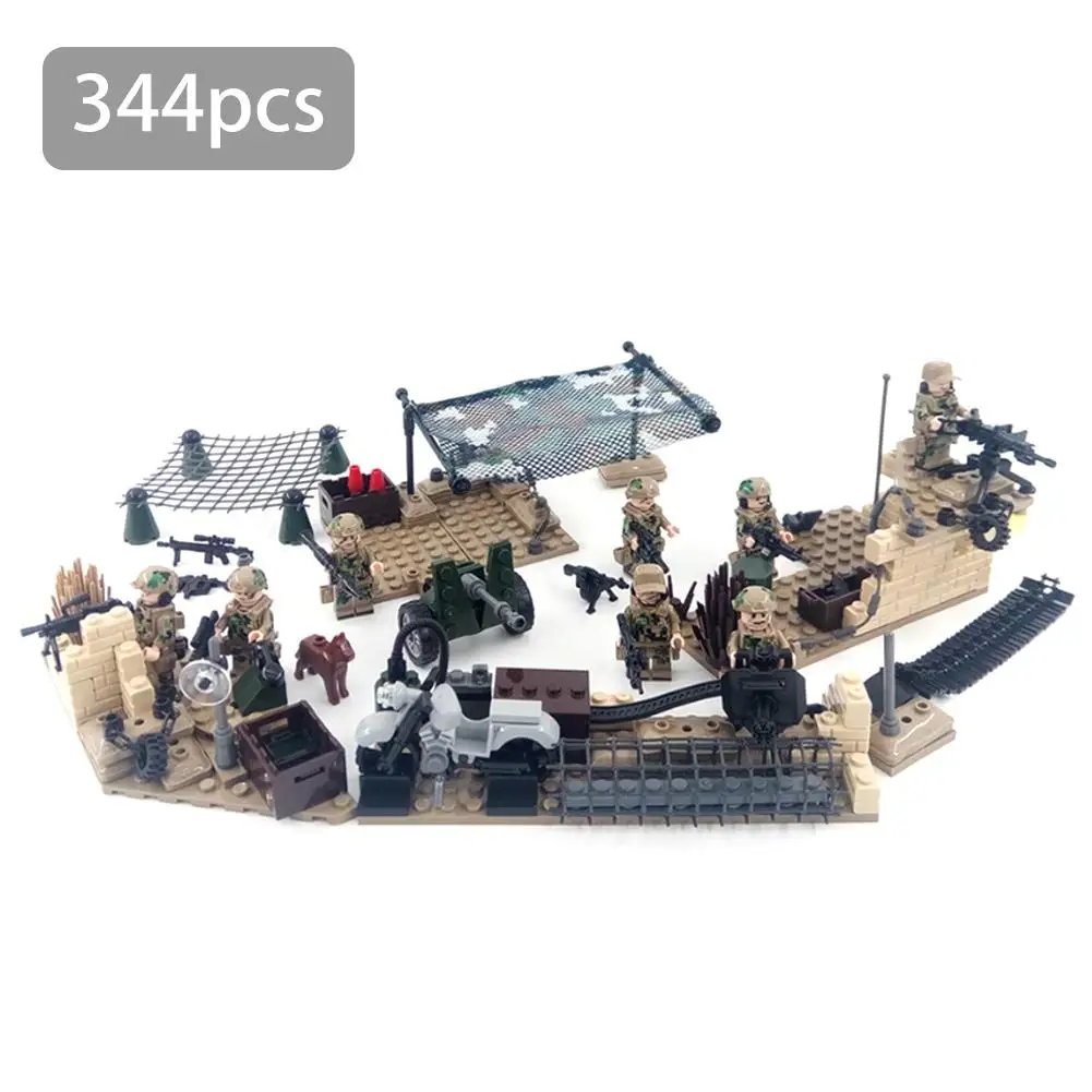 

377pcs Building Blocks Wolf Teeth Field Team Military Doll Compatible Legoings Armed SWAT Building Blocks Toys