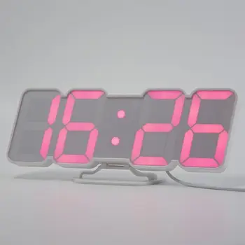 

2020 New 115 Color LED 3D Digital Desk Wall Clock 12/24h Thermometer Remote/Vioce Control