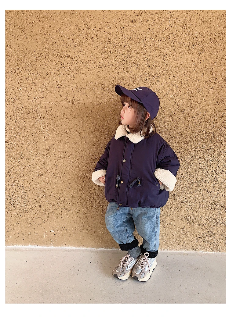Новое зимнее хлопковое пальто для маленьких девочек Детская плотная теплая верхняя одежда для отдыха Одежда для детей