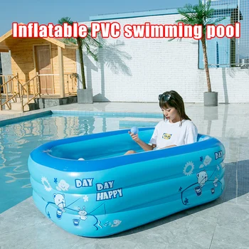 

PVC Rectangular Inflatable Baby Swimming Pool Home Courtyard Garden Kid Swimming Pool KSI999
