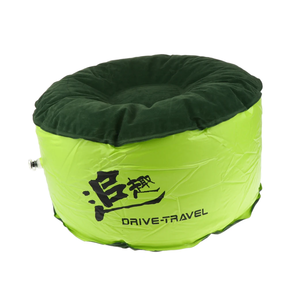 Outdoor Camping Inflatable Stool Ottoman Portable Air Chair PVC Folding Seat