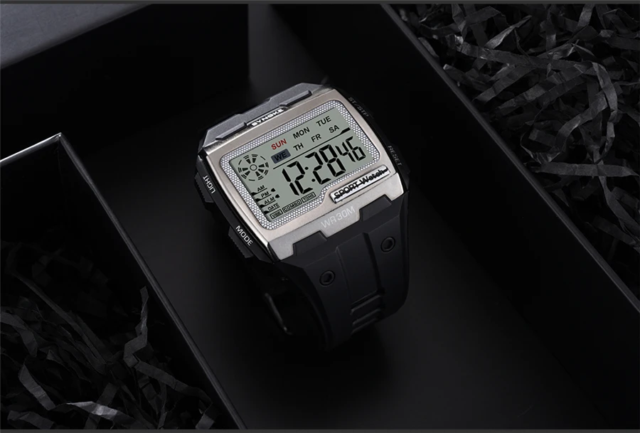 Men's Digital Watch Men Sports Wristwatch LED Dual Time Pedometer Alarm Clock 50M Waterproof Military Watches Relogios Masculino