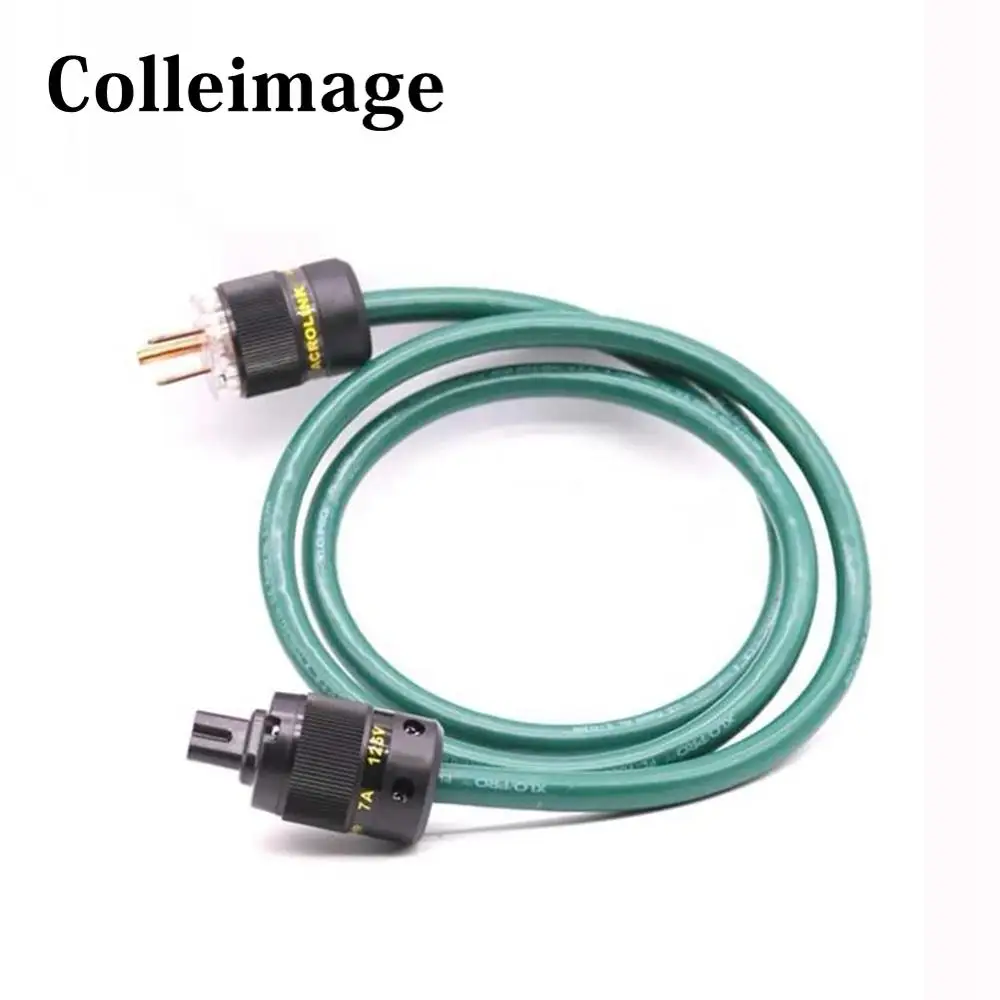 

Colleimage XLO OFC Audio Power Cable HiFi EU/US Power plug Figure 8 C7 IEC Connector CD/DVD/ Player Audio AC Power Cord