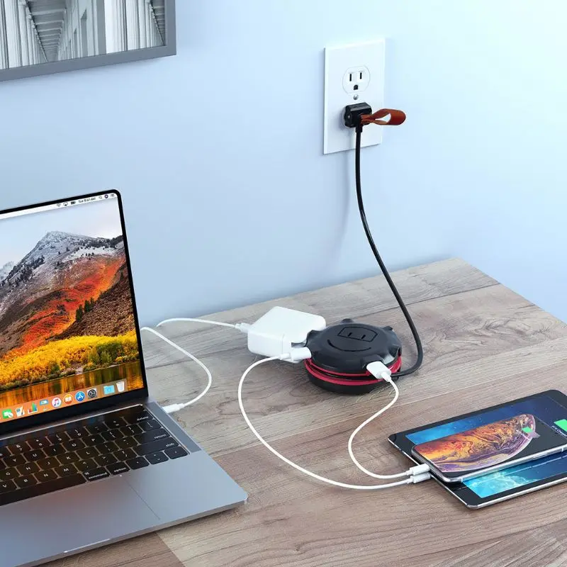 Все в одном Международный адаптер питания зарядное устройство 2.4A 2USB 4 розетки Великобритании ЕС для переключателя