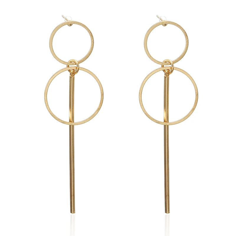 Earring Модные массивные серьги большие геометрические круглые серьги для женщин Висячие серьги в форме капли современные женские ювелирные изделия - Окраска металла: Earring