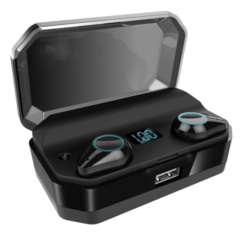 Bluetooth 5,0 наушники 9D стерео беспроводные наушники для T9 TWS IPX7 водонепроницаемый 7000 мАч светодиодный умный внешний аккумулятор держатель для телефона