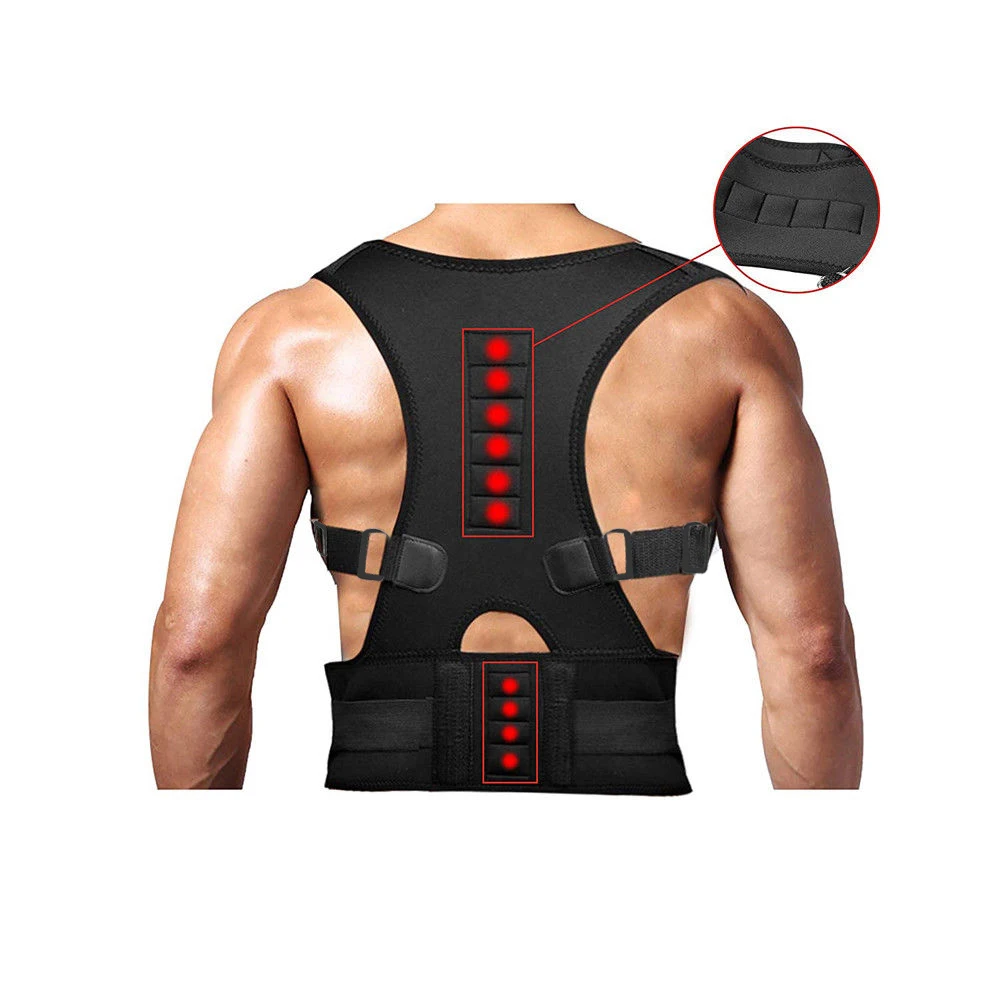 

2019 Brand New And High Quality Adjustable Posture Support Brace Magnet Therapy Straps Back Neck Corrector Spine Support Brace