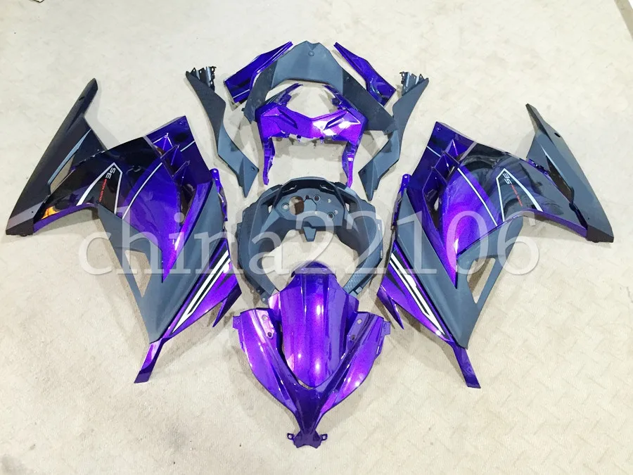

Injection Mold New ABS Motorcycle Fairings Kit Fit for Kawasaki Ninja300 ZX300R EX300 300R 2013 2014 2015 2016 2017 Purple