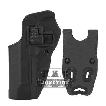 

Tactical Serpa CQC Concealment Quick Left Hand Pistol Gun Holster w/ Jacket Slot Duty Belt Loop for Beretta 92 96 M9 M92 -Black