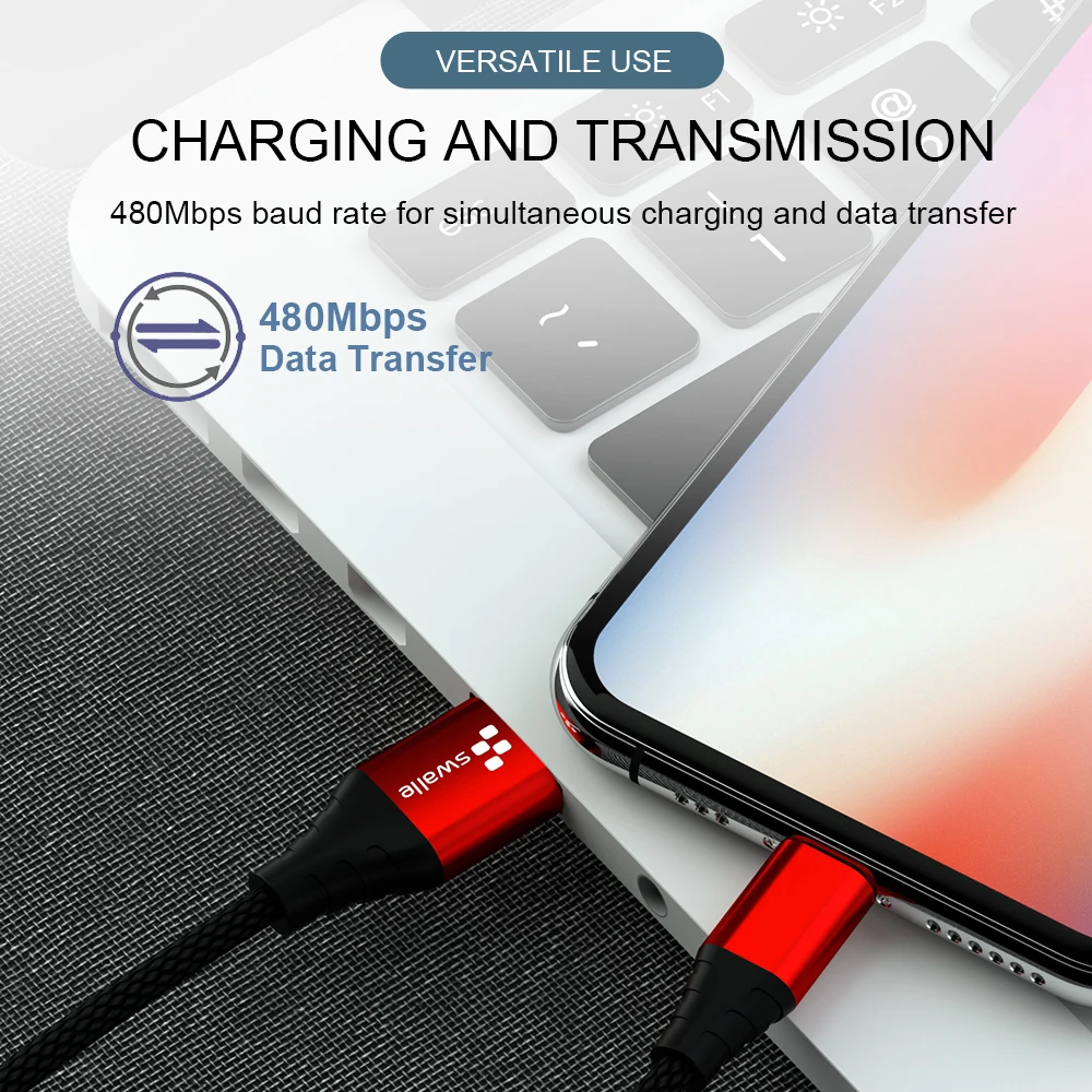 Swalle 3A Быстрая зарядка type-C зарядный провод для мобильного телефона USB C кабель для Xiaomi mi9 Redmi note usb type C кабель для samsung S9 S8