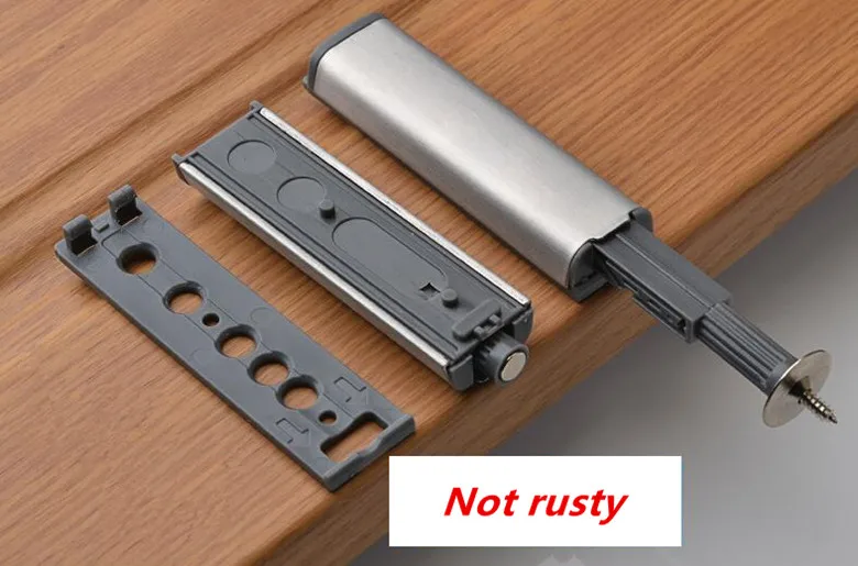 Door Stopper Cabinet Catches Stainless Steel Push to Open Touch Damper Buffers Soft Quiet Closer Furniture Hardware