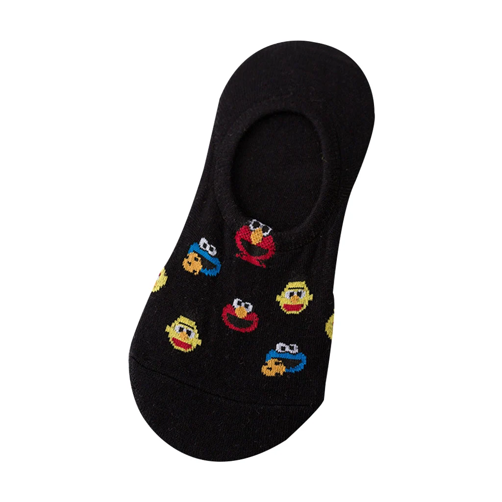 

Harajuku Women Invisible Short Boat Socks Cute Cartoon Anime Figures Jacquard Multi Silicone Strip Anti-Slip Cotton Hosiery