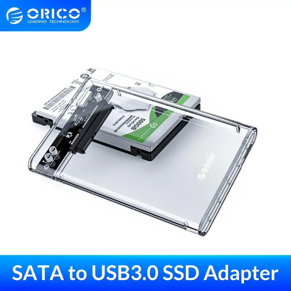 Корпус для жесткого диска ORICO 2 5 дюйма прозрачный SATA к USB 3 0 SSD адаптер ноутбука Samsung