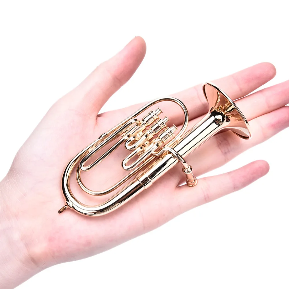 

Small Tuba Horn Premium Gift Box Micro Instrument Golden Angle Visual Model Enjoys High Quality