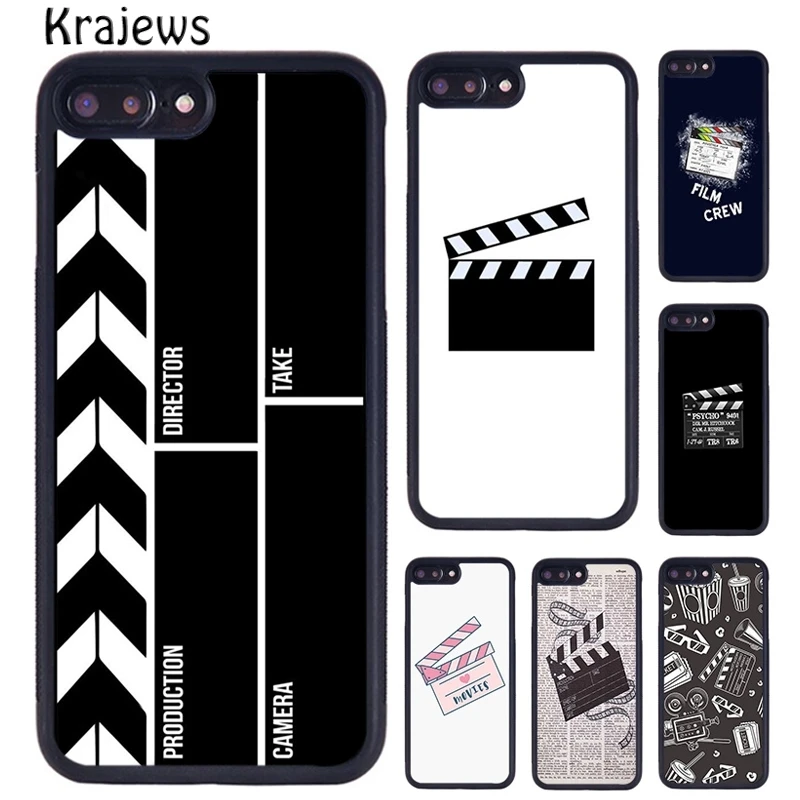Krajews Film Movie Clapperboard Clapper Board Phone Case Cover For iPhone 5 6s 7 8 plus X XR XS 11 12 13 pro max Samsung S9 S10 | Мобильные
