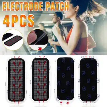 

New 4 pcs Gel Stickers Electrode Patch Self-adhesive Electrode Pads For Fitness Muscle Training Massager ABS Abdominal Trainer