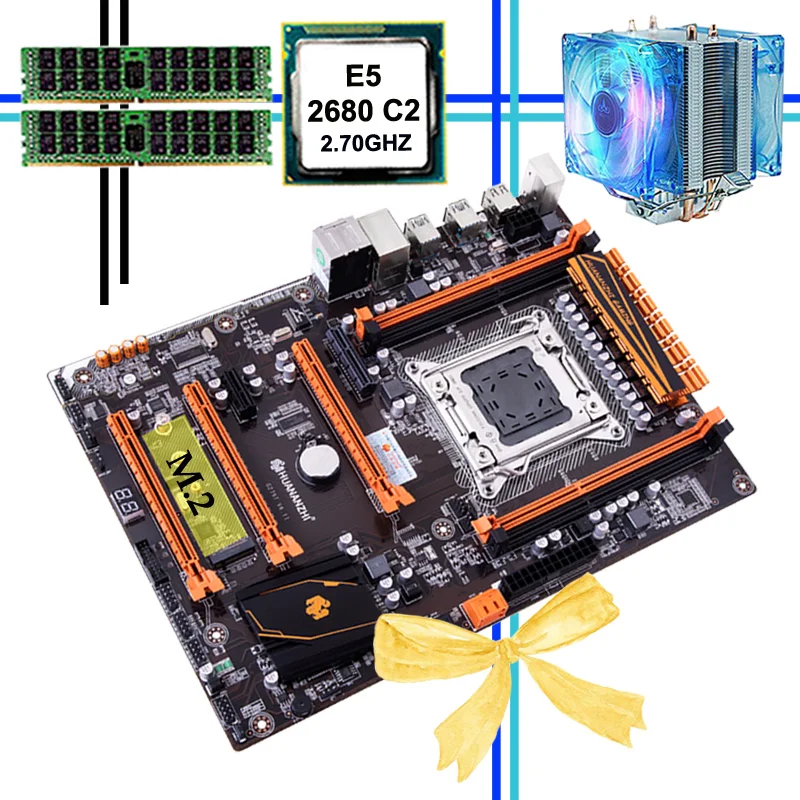 Материнская плата HUANANZHI deluxe X79 LGA2011, Intel Xeon E5 2680 C2 2,7 ГГц ОЗУ 32 Гб (2*16 Гб) DDR3 1600 МГц REG ECC, Новое поступление Материнская плата HUANANZHI deluxe X79 LGA2011, Intel Xeon E5 2680 C2 2,7 ГГц ОЗУ 32 Гб (2*16 Гб) DDR3 1600 МГц REG ECC, Новое поступление
