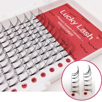 

3D~10D Russian Premade Volume Fans Eyelashes Extension D Curl 0.07 Thickness Heat Glue Eyelashes Makeup Tools Lucky Lash