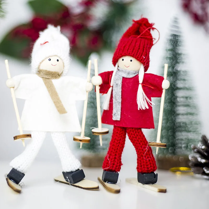 Лыжная Кукла рождественские украшения для дома Рождественский подарок Kerst Decoratie Рождественская елка Декор праздничное украшение украшения
