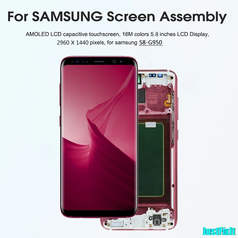 

For Samsung Galaxy S8 G950F G950A Original with frame Display Touch Screen Digitizer Assembly