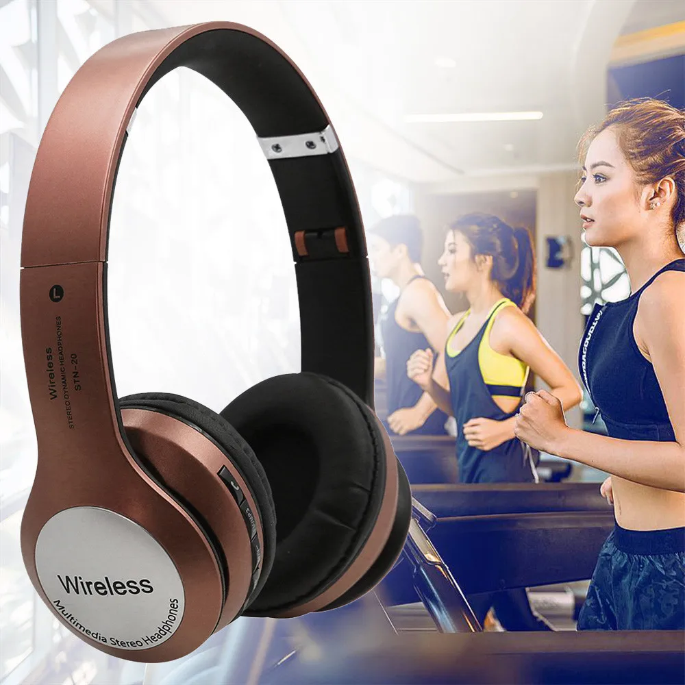 20# Wireless Headphones Bluetooth 4.1 Headset Noise Cancelling Over Ear With Microph Noise Reducing Stereo Headset For iphone