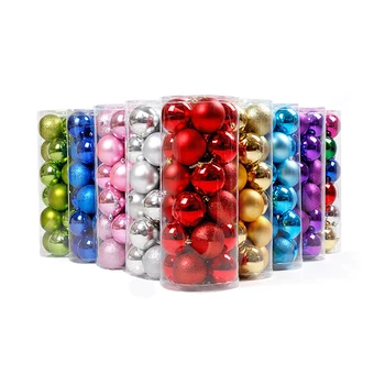 

24pcs/batch Christmas tree decoration ball ornaments frosted and bright mix suitable for holiday party decoration pendant