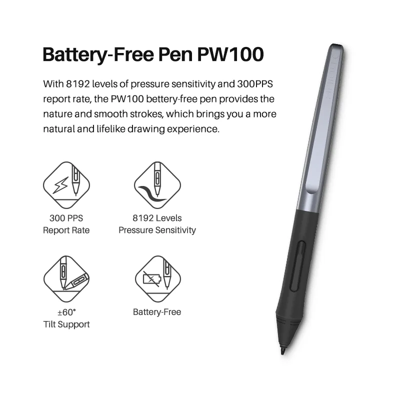 HUION Inspiroy H610X Graphics Tablet Tilt Function Battery Free Digital Pen Tablets Support PC Android Device MacoS ChromeOS - Image 4