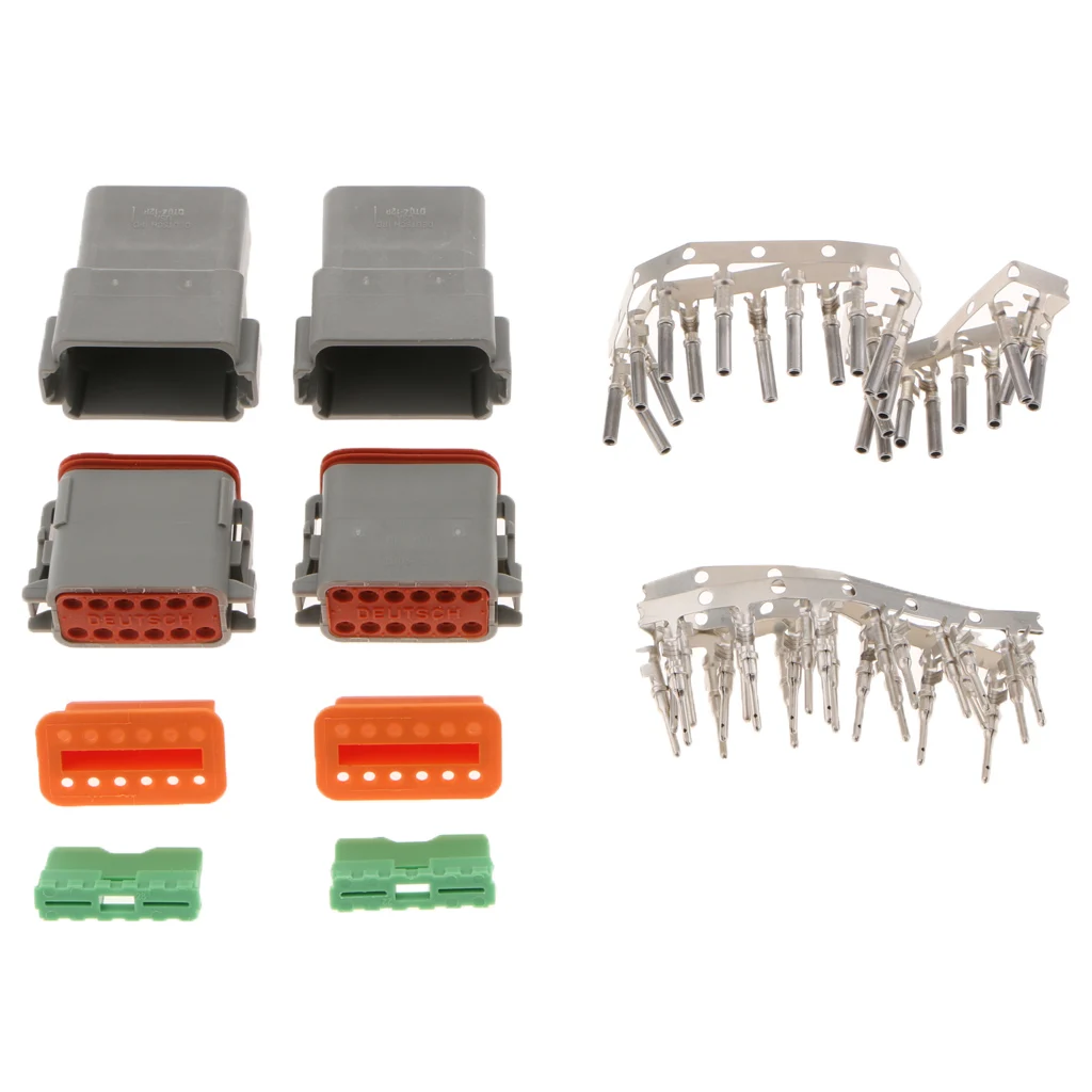 DT 12 Pin Waterproof Electrical Wire Connector plug Kit DT06-12S, 04-12P