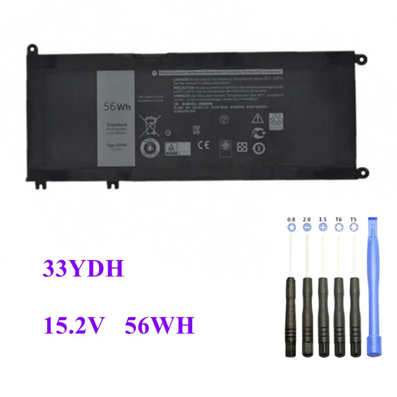 Аккумулятор 33YDH для ноутбука Dell Inspiron 17 7778 7779 7773 15 7577 G3 3579 5587 3779 7588 P30E Series |