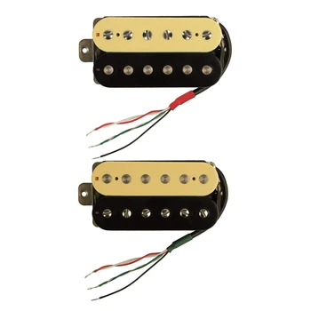

2 Pcs Electric Guitar Humbucker Pickups Alnico V Pickup (Zebra + Black), Neck Pickup & Bridge Pickup