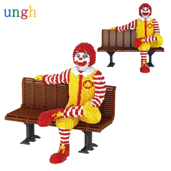

Assembly Mini Blocks Cartoon Building Toy Circus Clown Model Educational Blocks Fun Joker Brinquedos Toys for Children