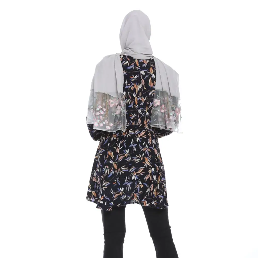 Vetement Femme Musulmane Топ Mujer длинные рубашки для мусульманских женщин Chemise Longue Femme Musulmane abaya Дубай Исламская одежда