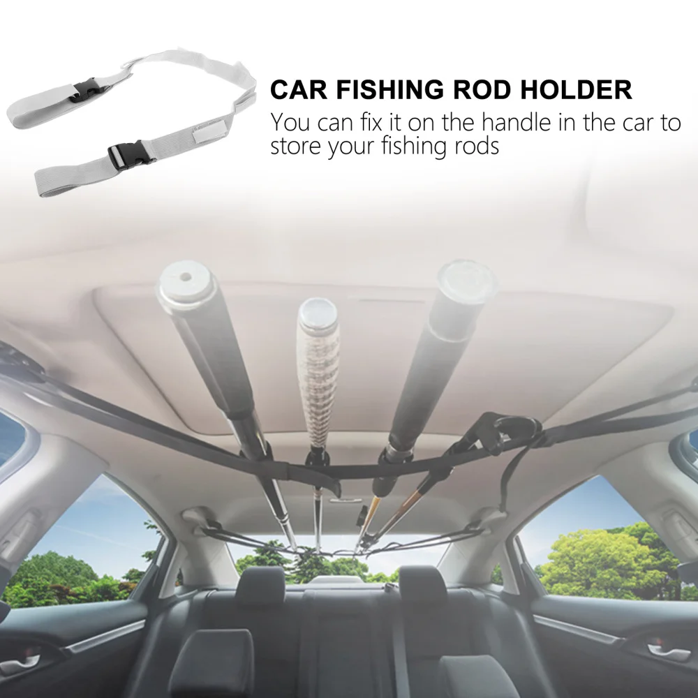 2pcs Car Mounted Rack Fishing Rod Gear Holder Vehicle Fishing Rod Rack  Holder Strap Storage Car Rest Carrier Fishing Accessories - AliExpress