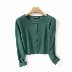B8 green 563 Bazaleas панк центральные значки Kintted Carfigans винтажное Женское пальто harajuku хлопковый свитер с круглым вырезом тонкий свитер Повседневный Прямая поставка - Цвет: B8 green 563