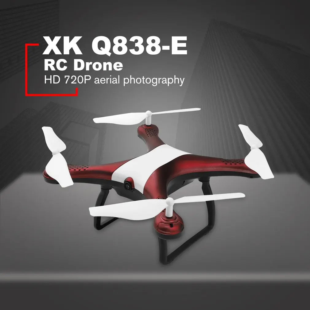 XK Q838-E 2MP 2,4G Радиоуправляемый Дрон RTF Wifi HD 720P камера с режимом удержания высоты 360 градусов