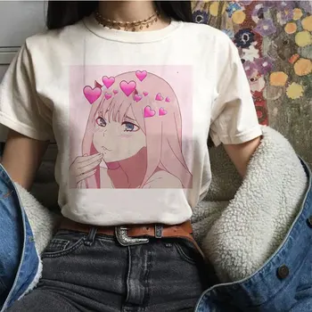 

New Tops Anime Cartoon Anime Zero TWO Kawaii Print Casual Summer T-shirt Loose Harajuku Japan Style Short Sleeve Chic Women Tees