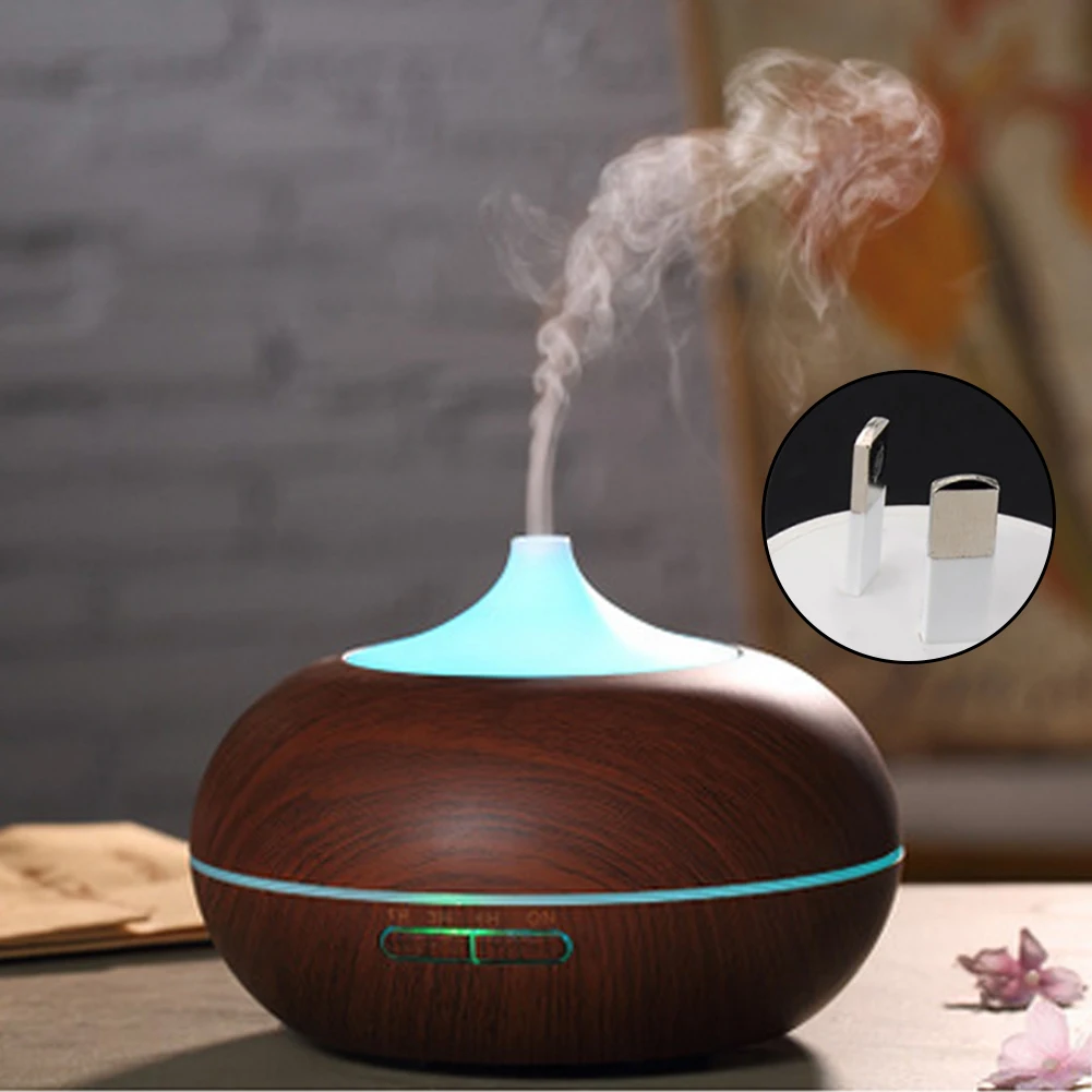 dark brown AU plug СВЕТОДИОДНЫЙ Красочный увлажнитель воздуха Эфирное масло Арома диффузор ароматерапия 10-16 часов - Цвет: dark brown AU plug
