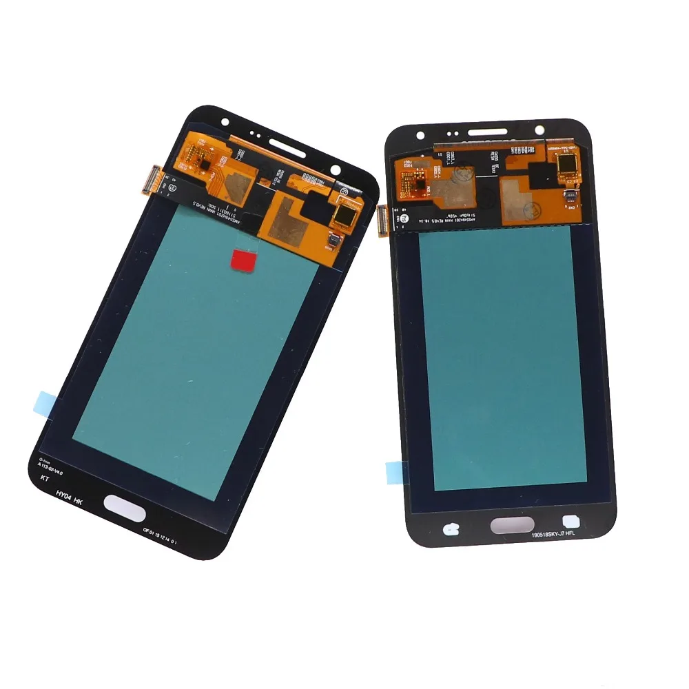 Super AMOLED для samsung Galaxy J7 J700 J700F J700H J700M ЖК-дисплей кодирующий преобразователь сенсорного экрана в сборе Контроль яркости