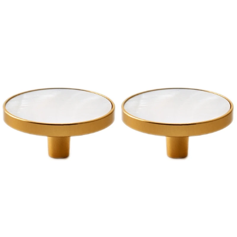 

2Pcs European Door Knobs Cabinet Handles Marble Brass Pulls Kitchen Cupboard Furniture Handles Dresser Drawer Pulls Wall Hanging