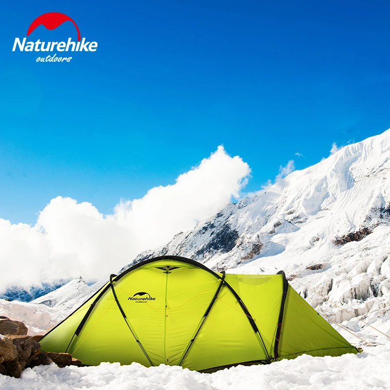 Naturehike 2 человек открытый палатки 4 сезона горные ползунки палатка 70D нейлон морозостойкие для кемпинга Пеший Туризм Высокие горы NH19ZP01