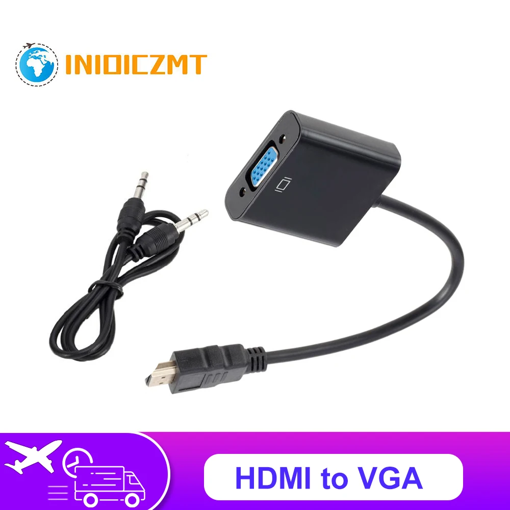 Кабель-адаптер INIOICZMT HDMI в VGA переходник штырь-гнездо адаптер преобразователя 1080P