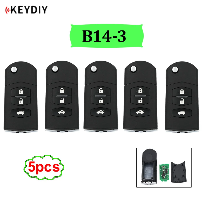 5 шт./лот B14-2 B14-3 B14-3+ 1 Универсальный серии B пульт дистанционного управления для KD900/URG200/мини KD/KD-X2 создать дистанционный ключ стиль "М" - Количество кнопок: 3 Кнопки