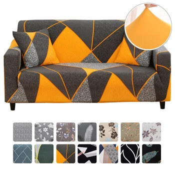 

Modern Style Couch Cover Elastic Geometric Patterns Sofa Cover Slipcovers Printed Sofa Slipcover Home Decoration